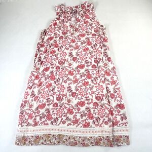 GAP Pink Floral Swing Dress Women's Size S Sleeveless Halter Neck